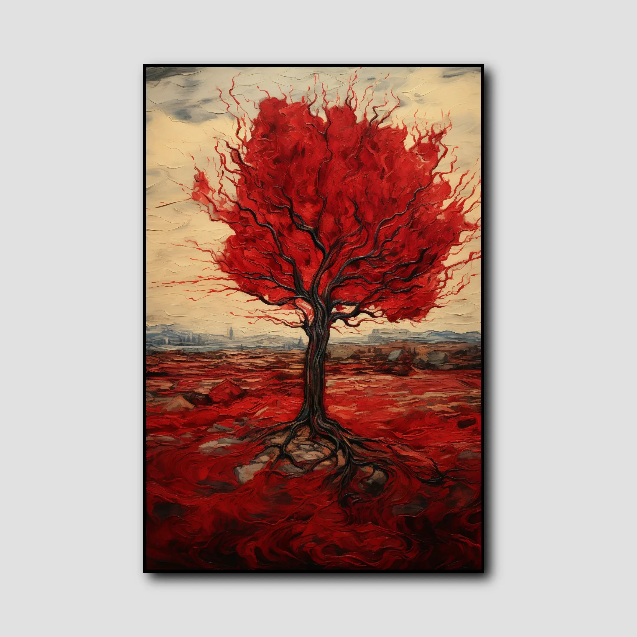 Tableau Arbre Rouge