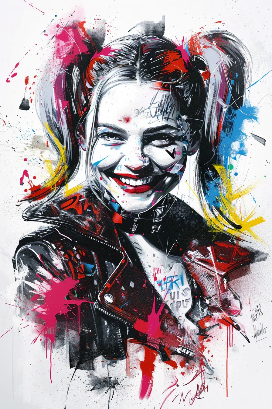 Tableau Harley Quinn Suicide Squad Street art – Image 3