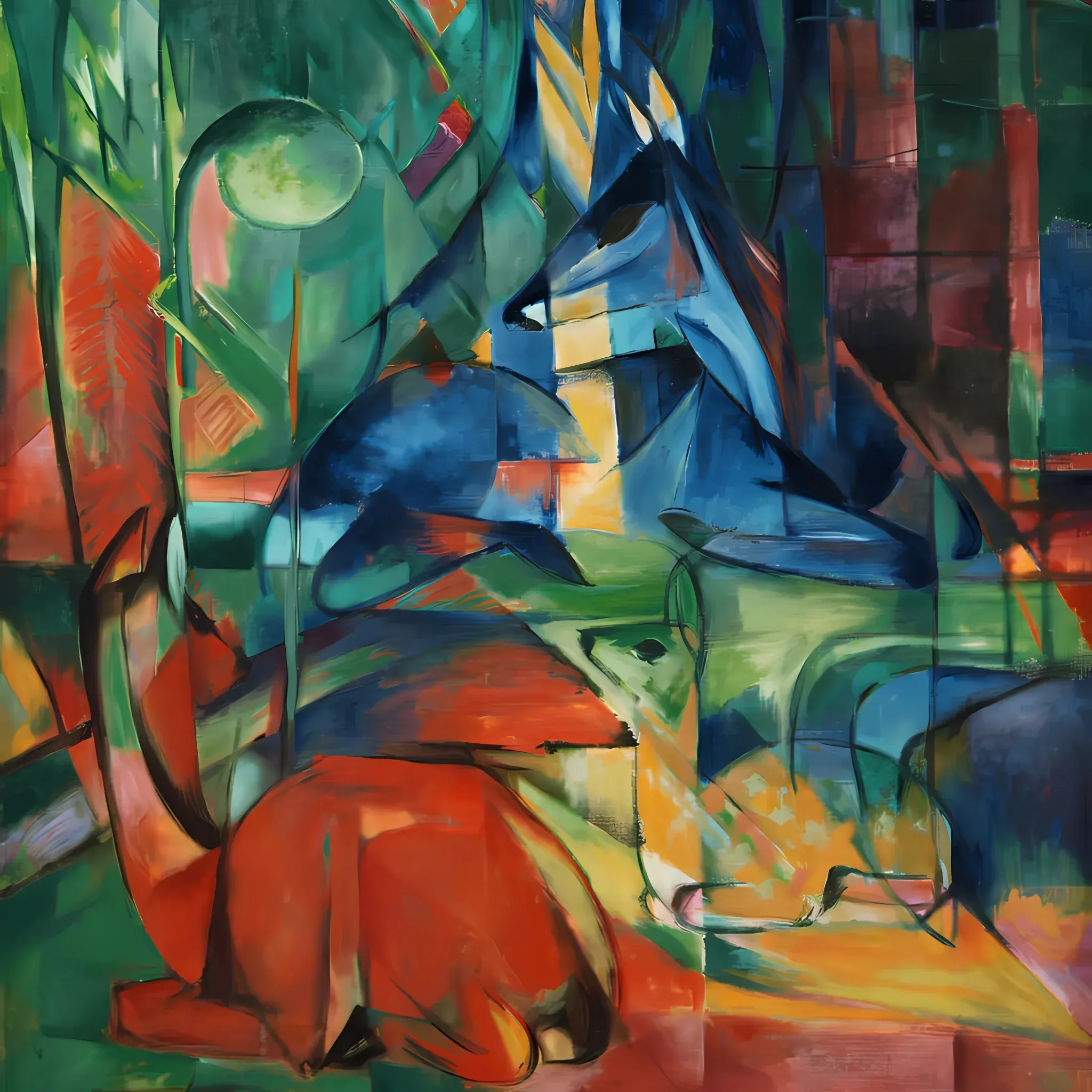 Cerf dans la forêt - Franz Marc – Image 3
