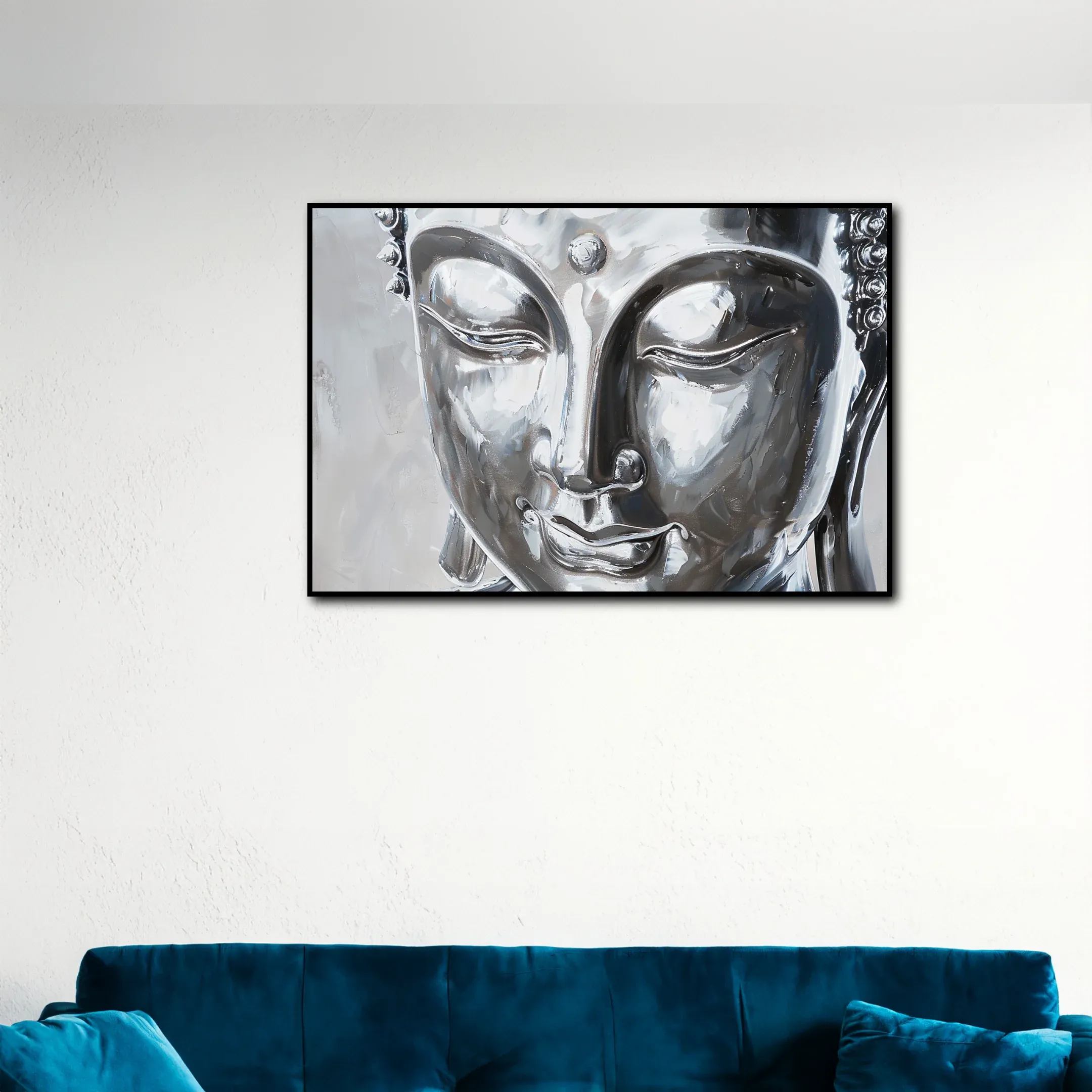 Tableau Argenté Bouddha – Image 2