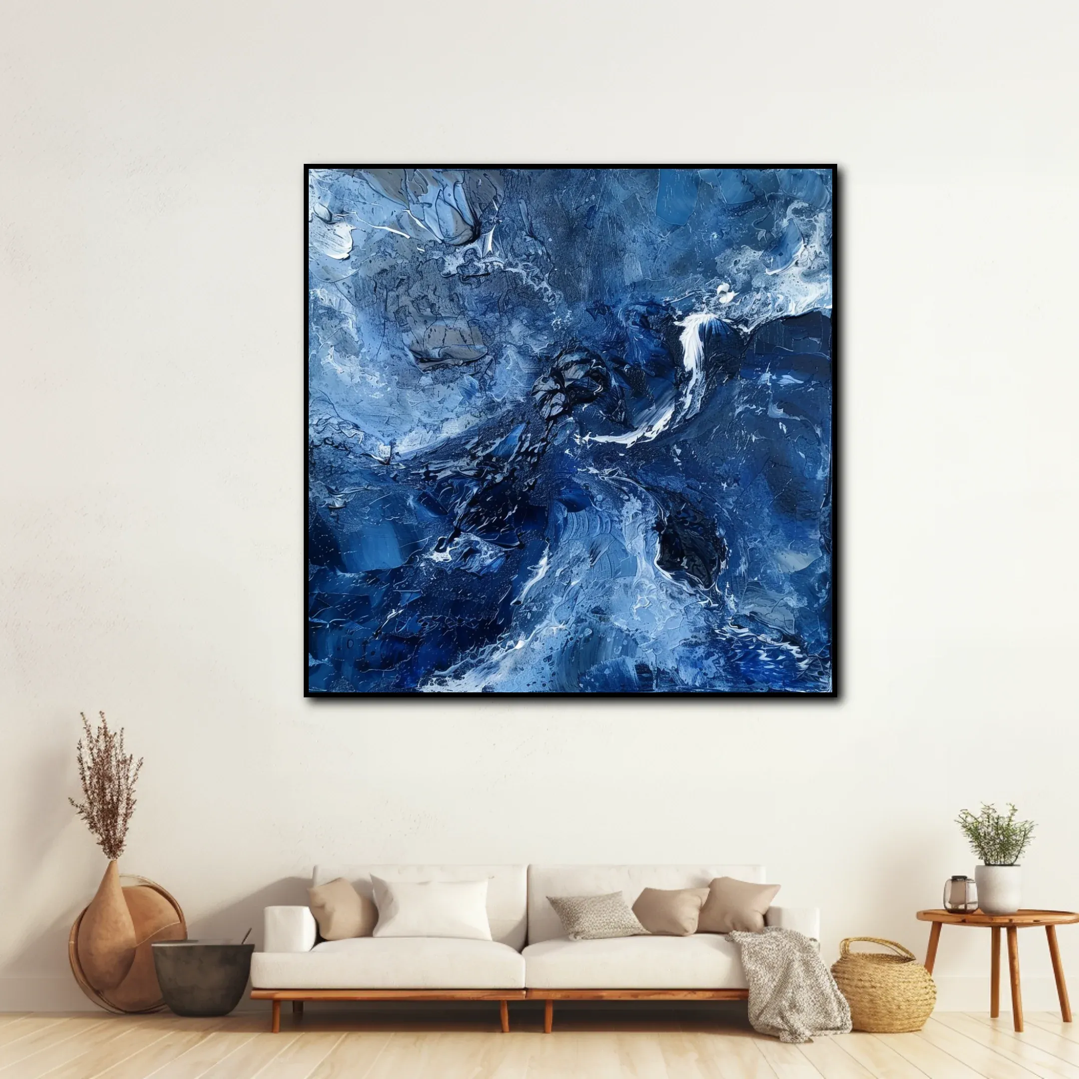 Tableau Moderne Bleu Foncé – Image 2