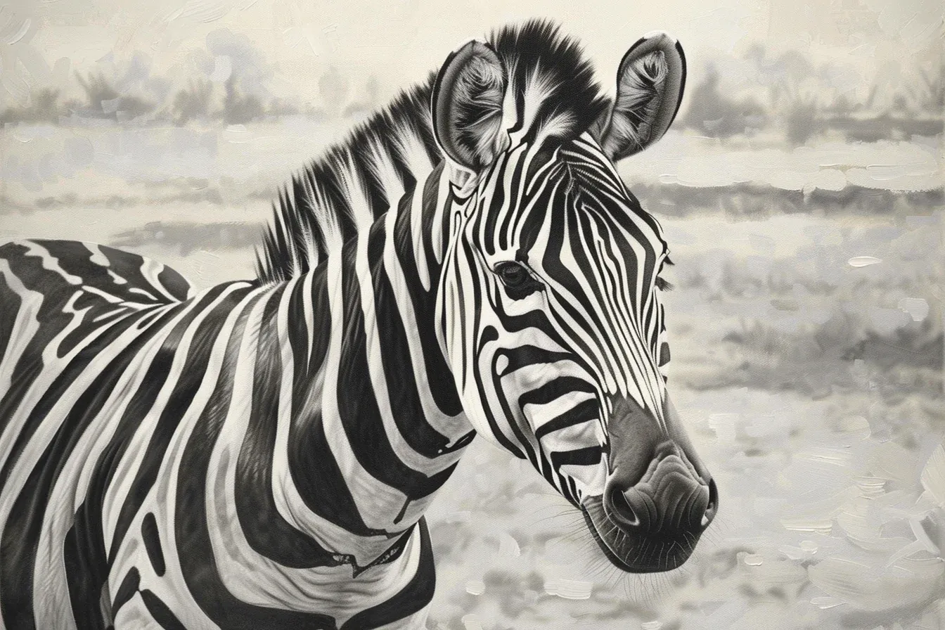Tableau Zebre Noir et Blanc – Image 3