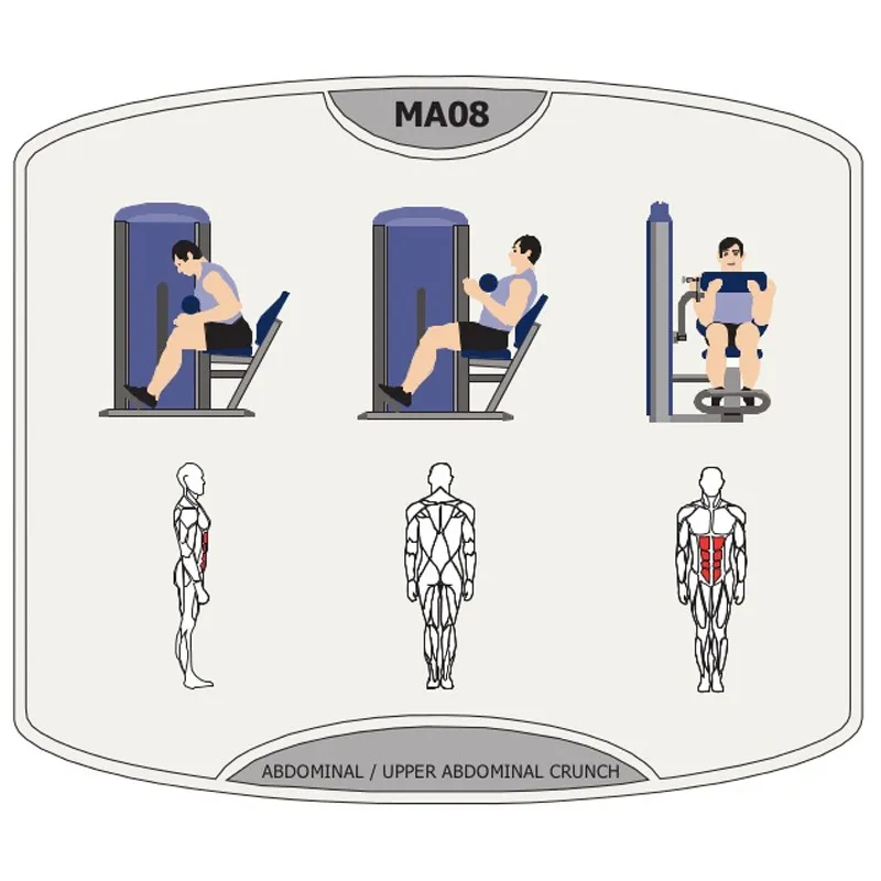 Machine pour abdominaux haut MITICA charge 112kg – MA08 – Image 3