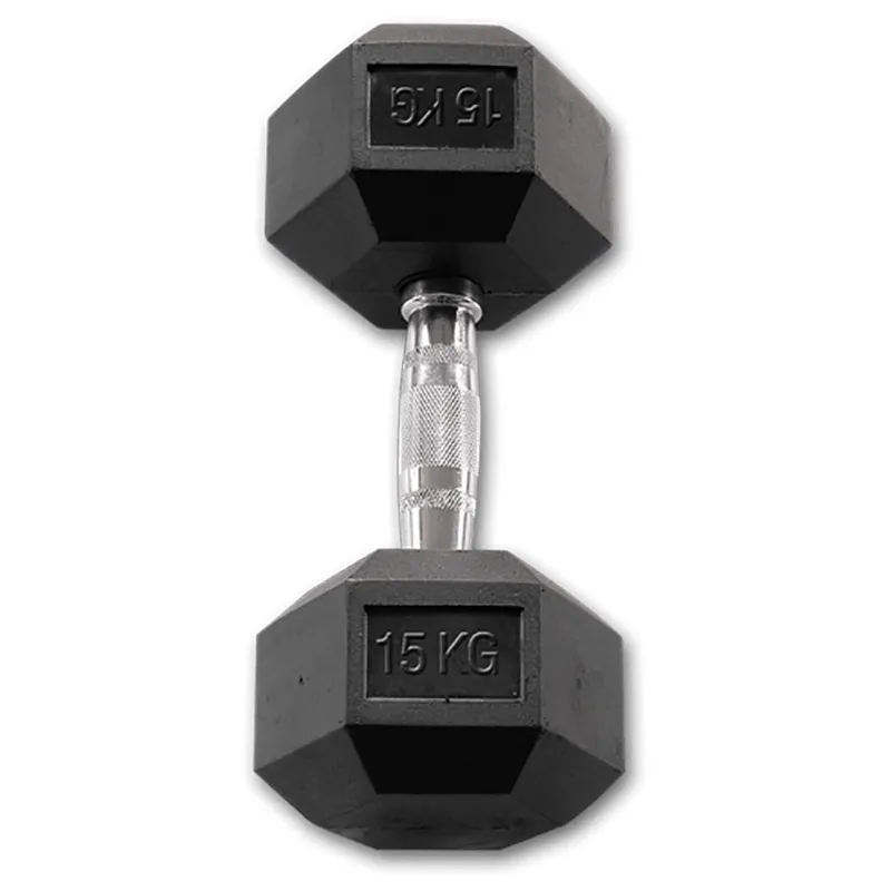 Haltères hexagonales caoutchouc PRO – Image 5