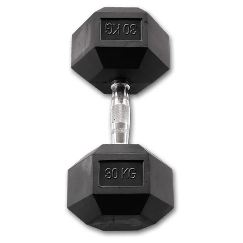 Haltères hexagonales caoutchouc PRO – Image 6