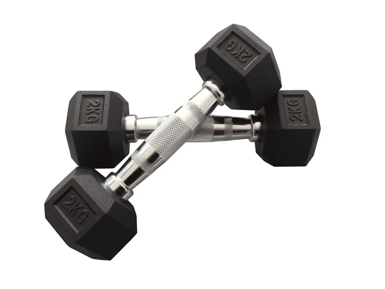 Haltères hexagonales caoutchouc PRO