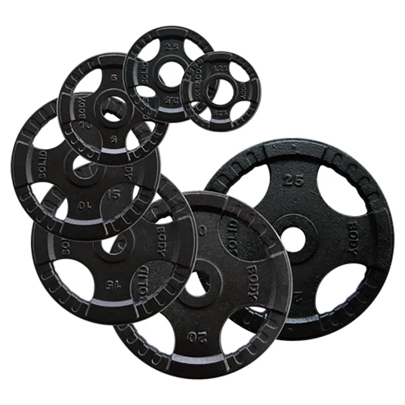 Set 157-5kg disques fonte olympique à poignées diamètre 50mm – Image 2