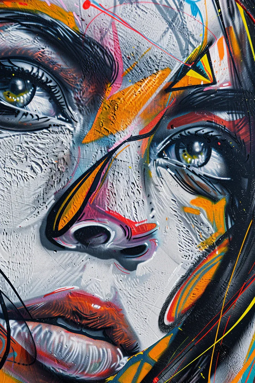 Tableau Street Art Visage – Image 3