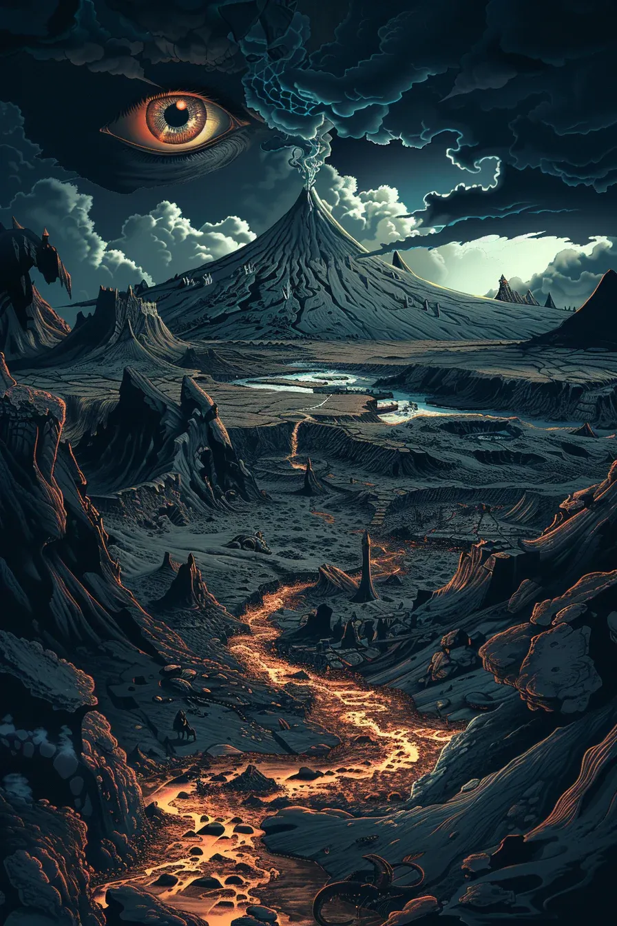 Tableau Seigneur des Anneaux Le Mordor – Image 3