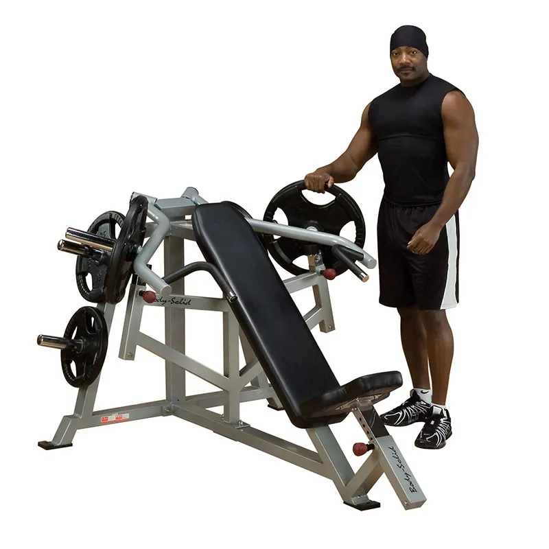 Banc Incliné presse pectoraux convergent charge manuelle LVIP Bodysolid