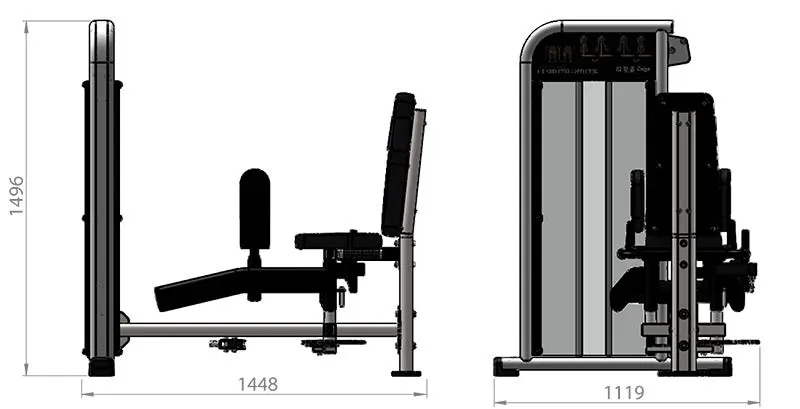 Adducteurs abducteurs machine EXIGO FITNESS 1160-1 – Image 7