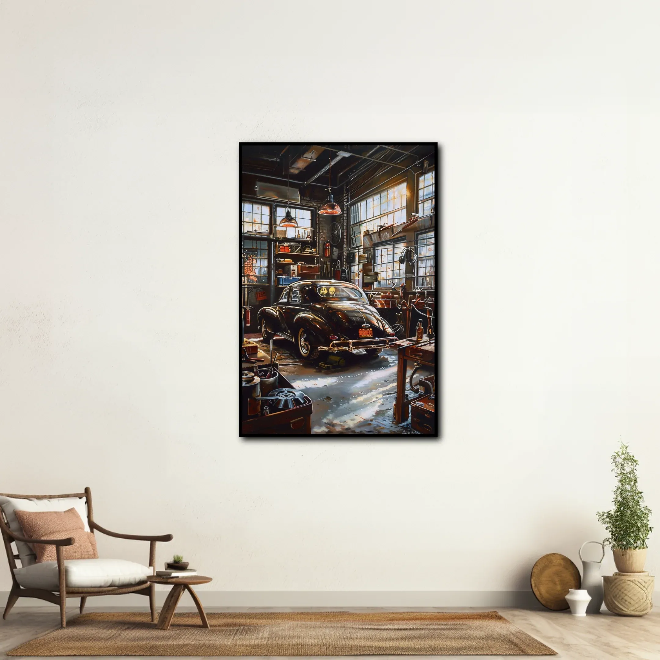 Tableau Voiture Atelier Retro – Image 2