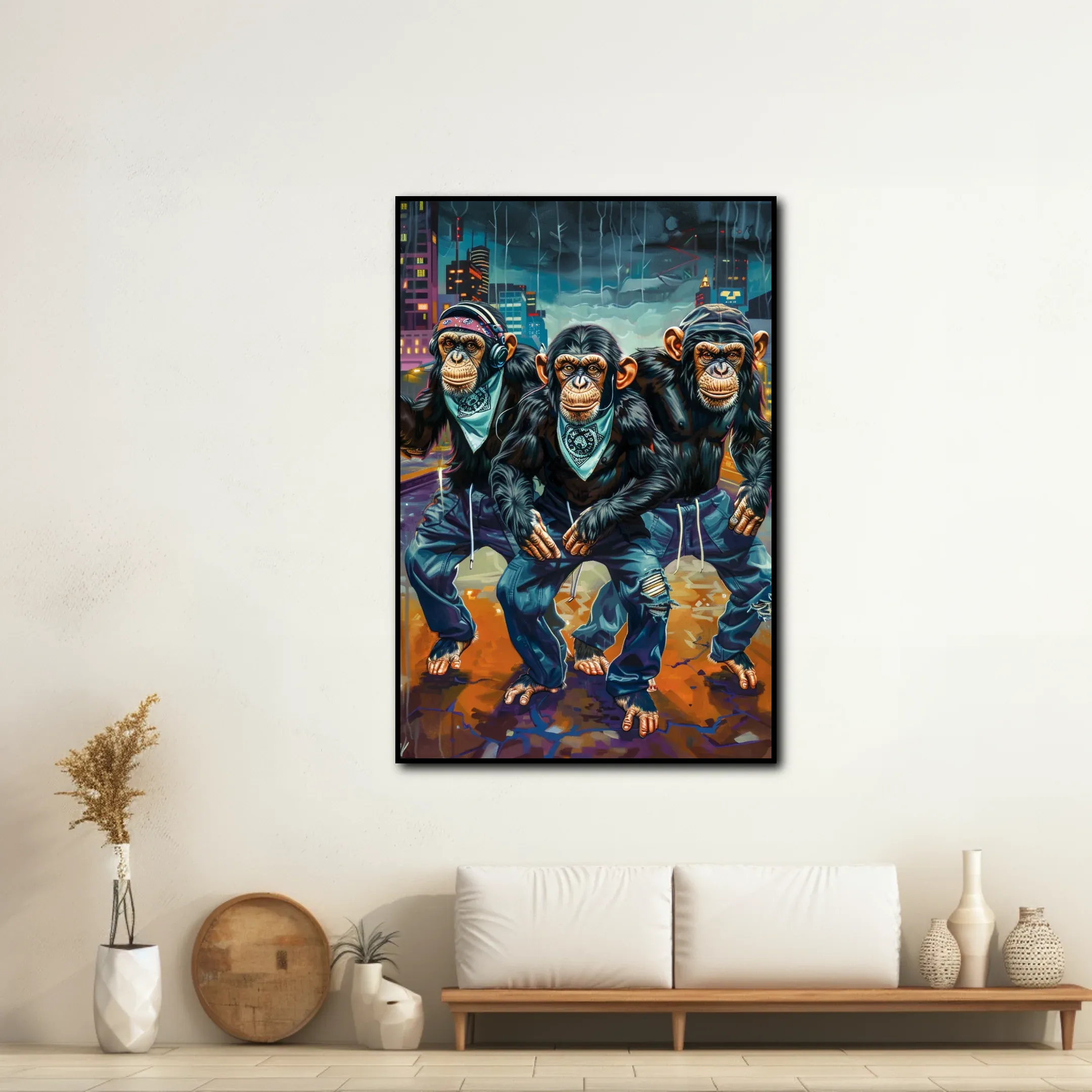 Tableau 3 Singes Hip Hop – Image 2