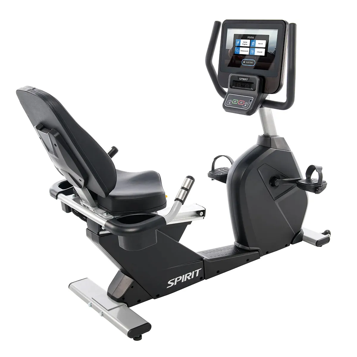 Vélo semi allongé écran tactile TV multimédias CR800ENT SPIRIT FITNESS
