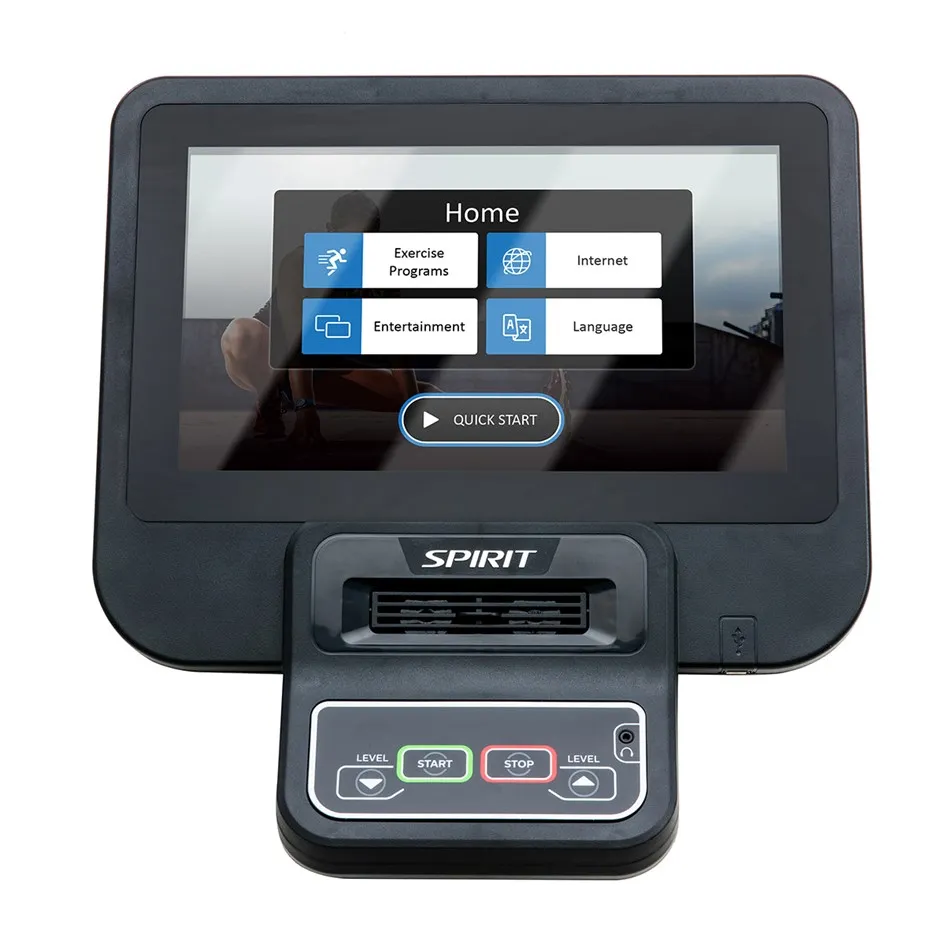 Vélo droit entrainement cardio training écran TFT multimédias SPIRIT FITNESS CU800ENT – Image 4