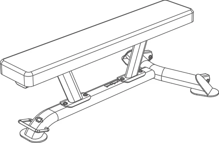 BANC PLAT SIMPLE HORIZONTAL “FLAT BENCH” L810BB BH FITNESS – Image 4
