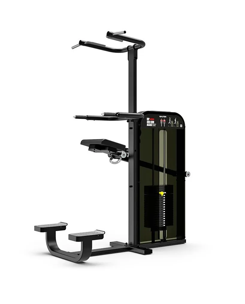 Machine CHIN DIP dorsaux assistée no gravity à contrepoids ligne 3000 de SALTER Référence M-3088