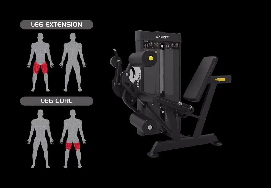 Leg extension quadriceps et leg curl ischio jambiers DUAL SpiritFitness SP-4605 – Image 5