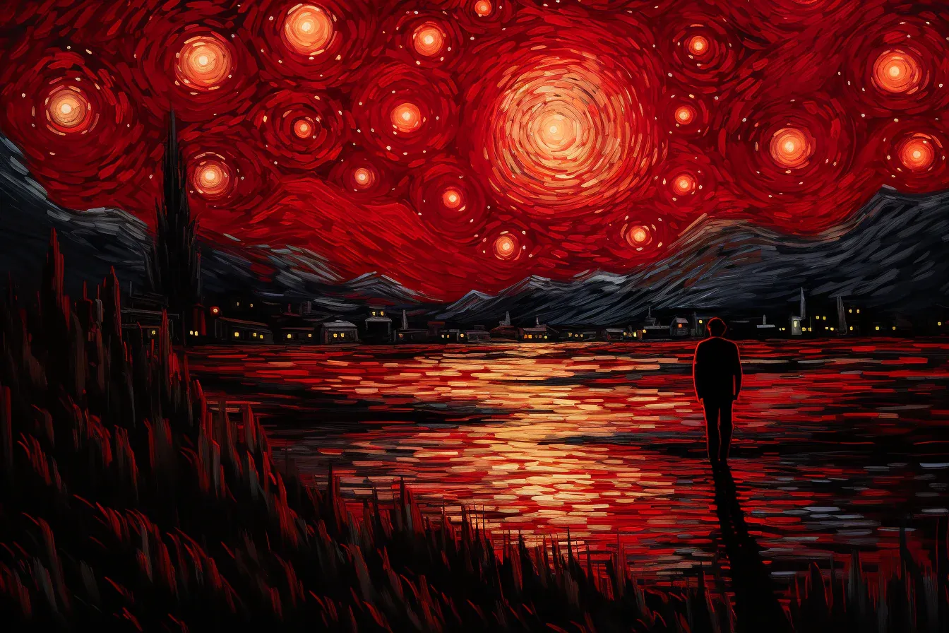 Tableau Van Gogh Rouge – Image 3