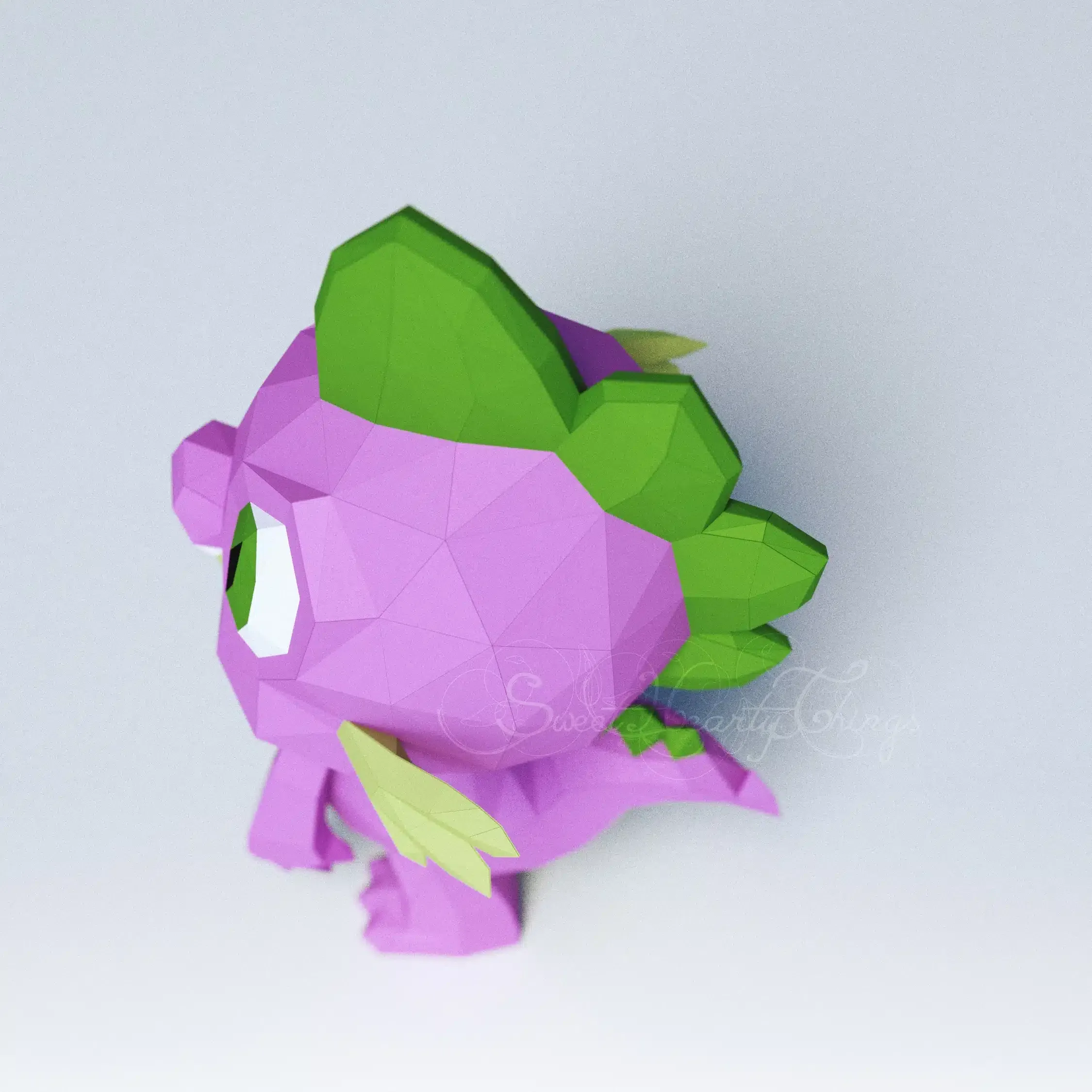 Papercraft Baby Spike en origami papier 3D – Image 5