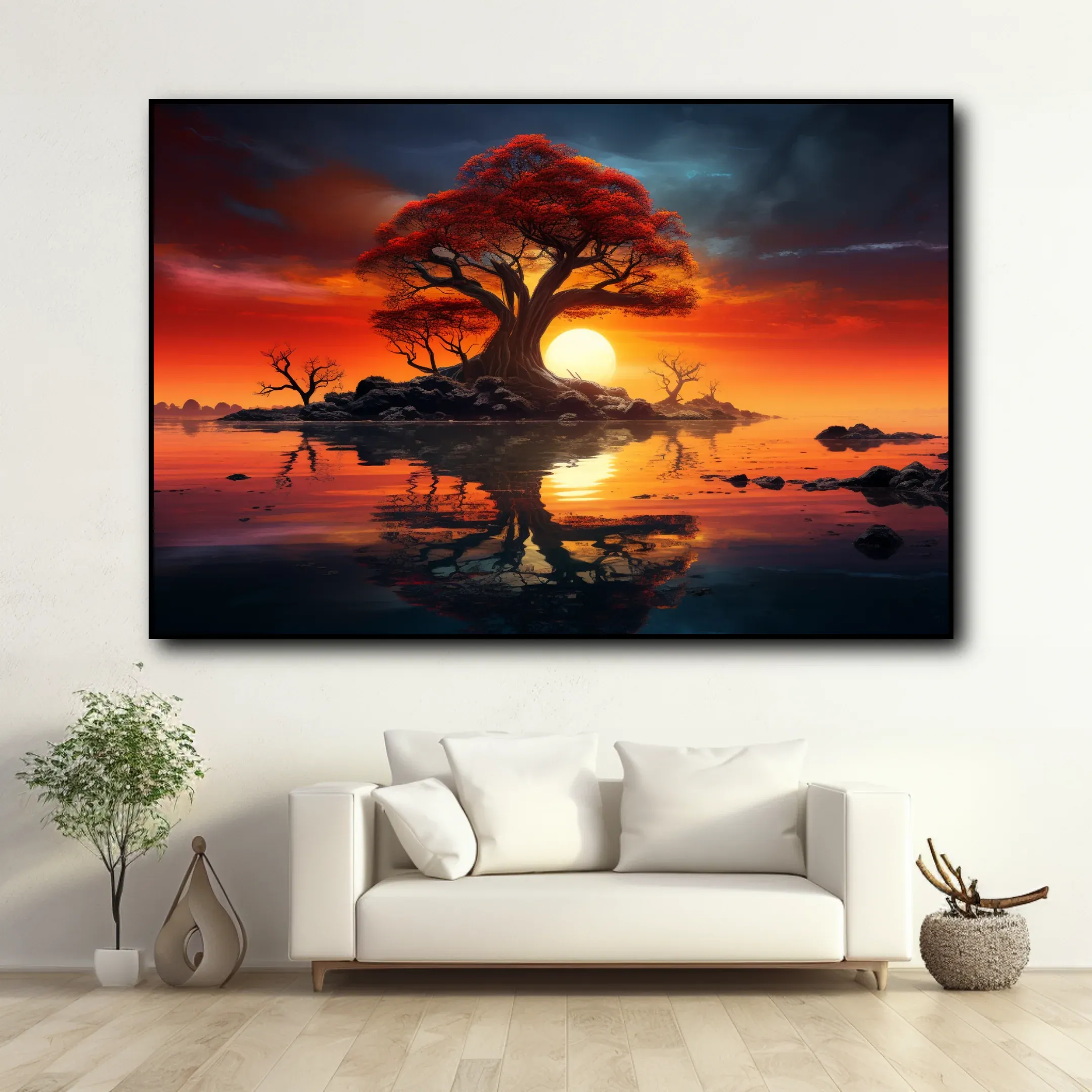 Tableau Arbre Couché de Soleil – Image 2