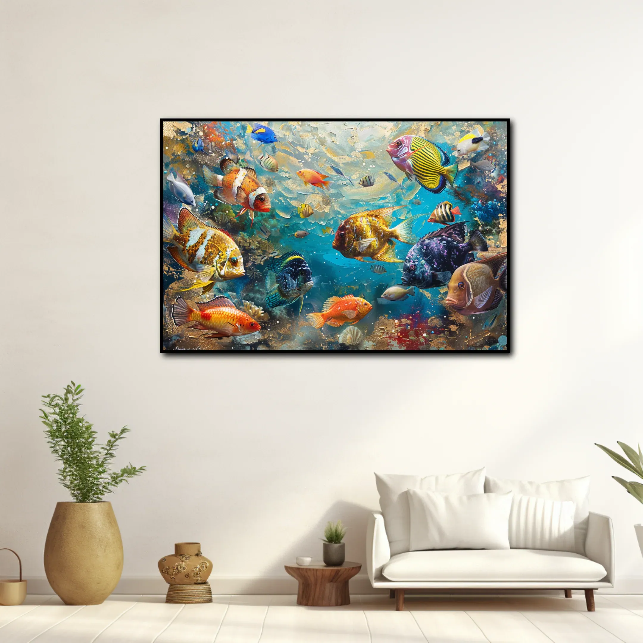 Peinture Poissons en Mer – Image 2