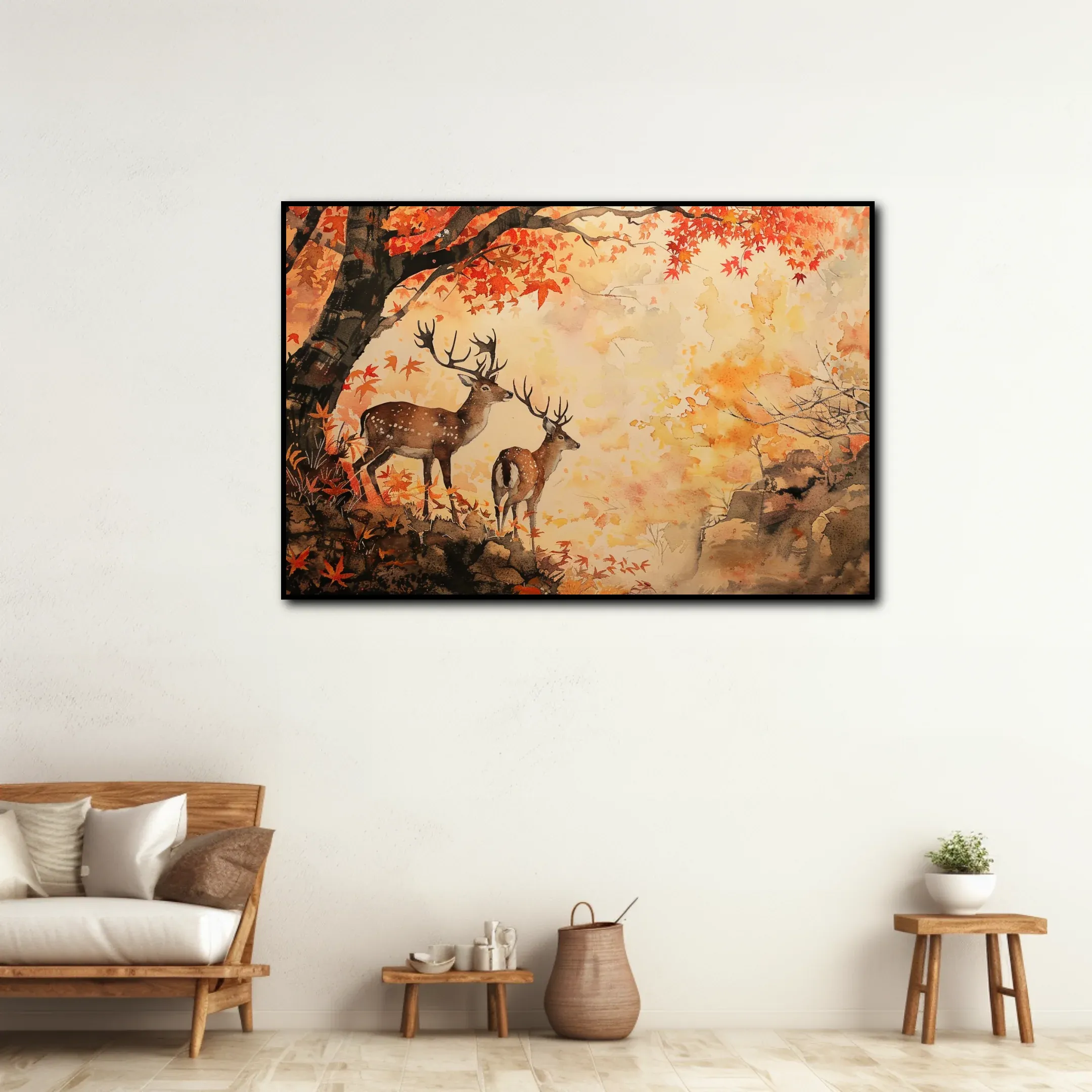 Tableau Aquarelle Cerf – Image 2