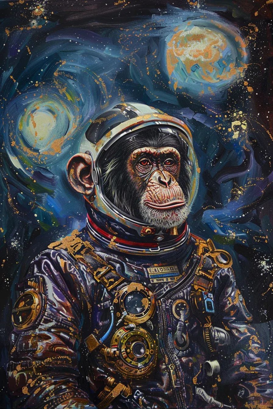 Tableau Singe Astronaute – Image 3