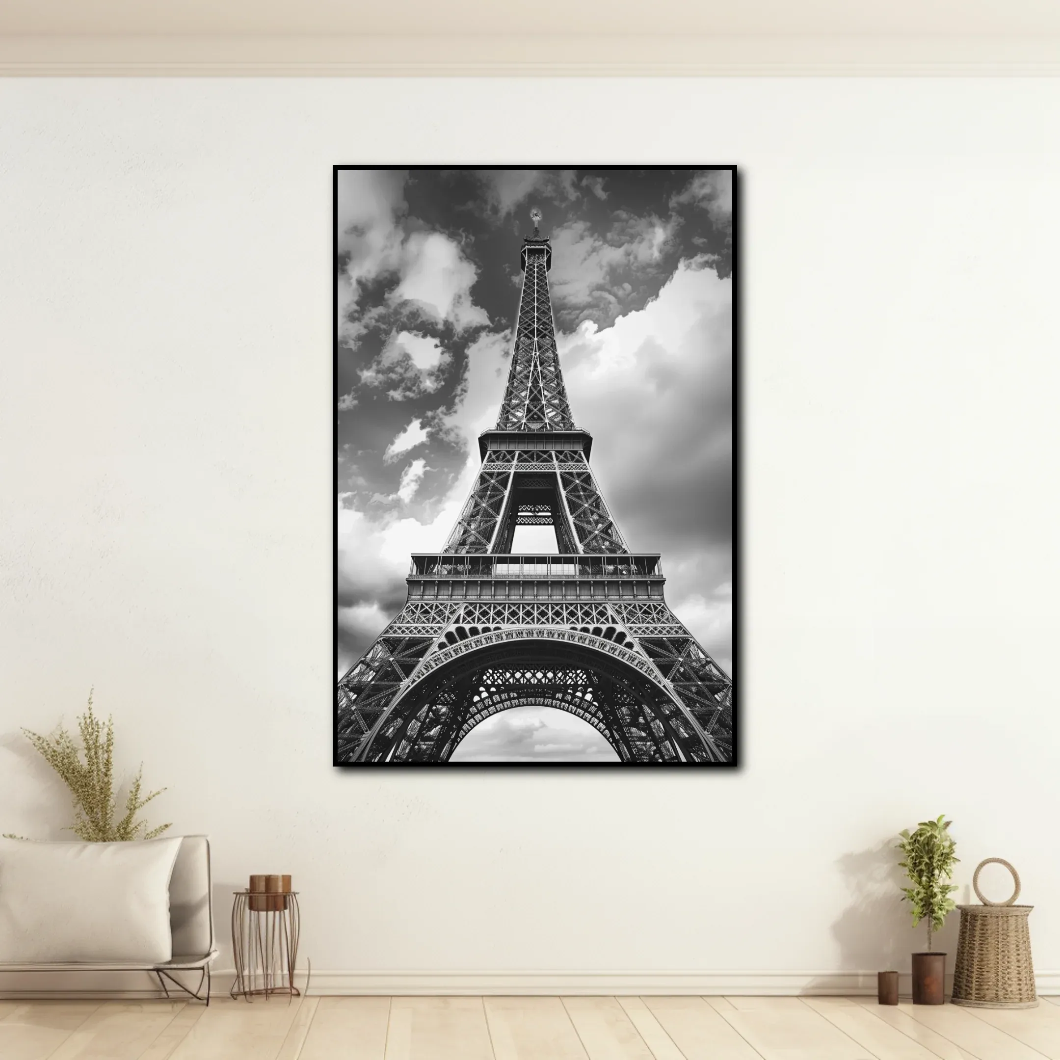 Tableau Tour Eiffel Noir et Blanc – Image 2