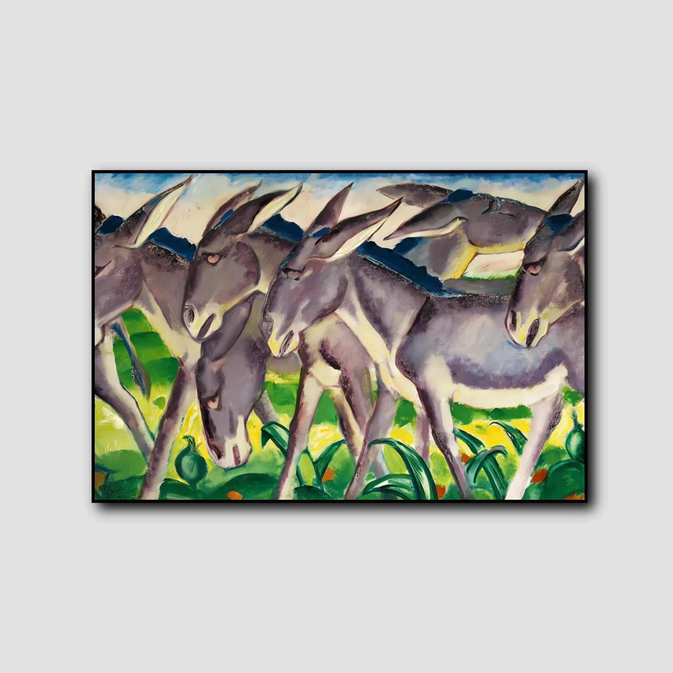 Fresque d'ânes - Franz Marc