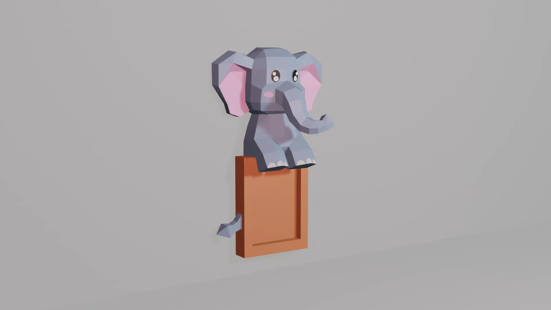 Cadre photo d’un éléphant en papercraft 3D – Image 3