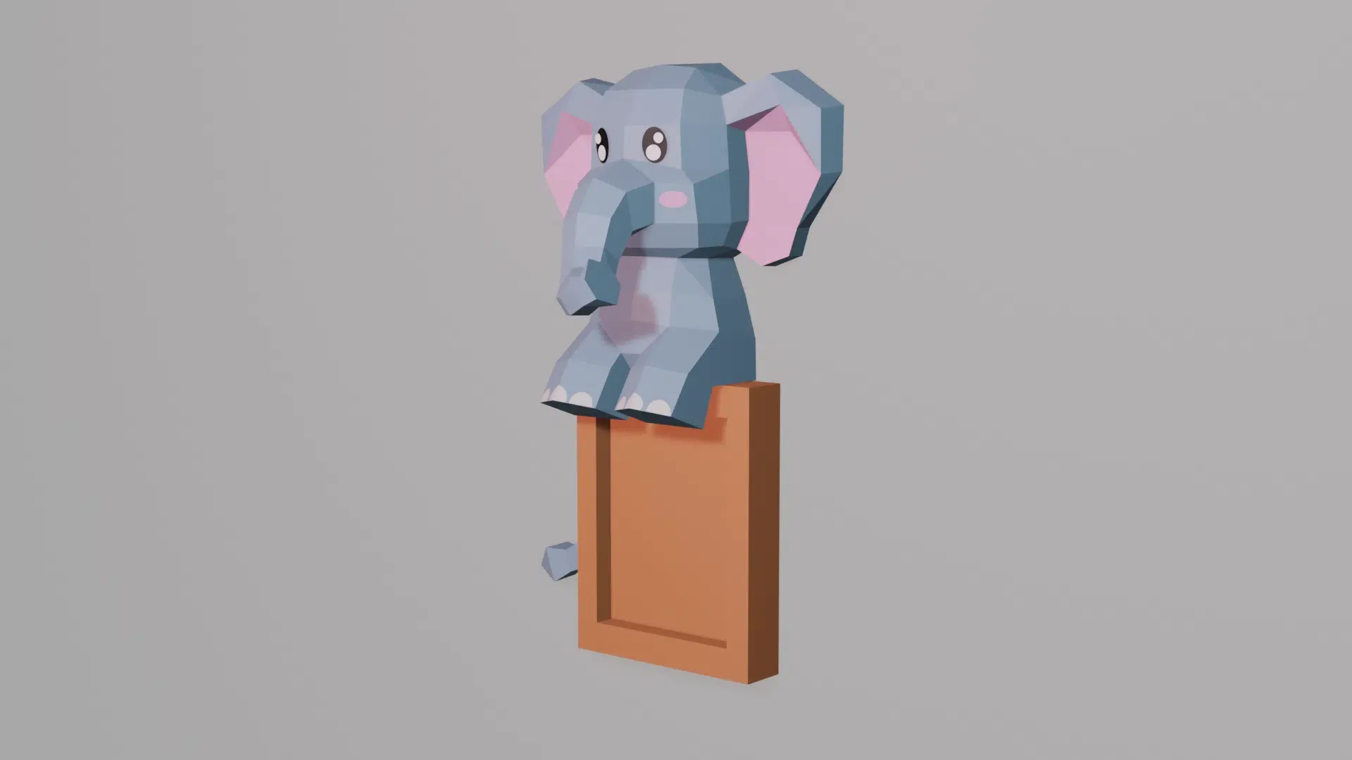 Cadre photo d’un éléphant en papercraft 3D – Image 4