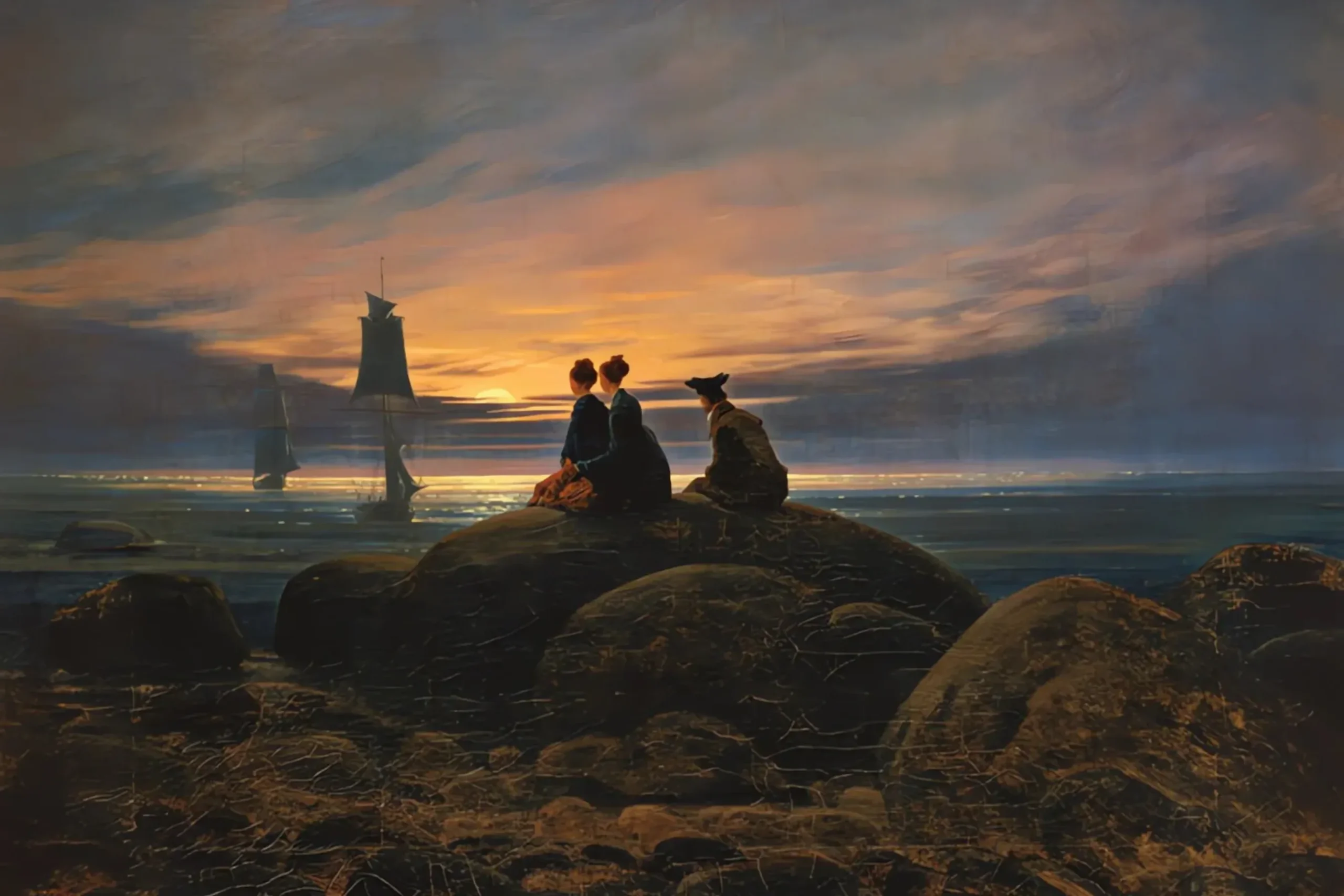 Escalier de lune à la mer - Caspar David Friedrich – Image 3