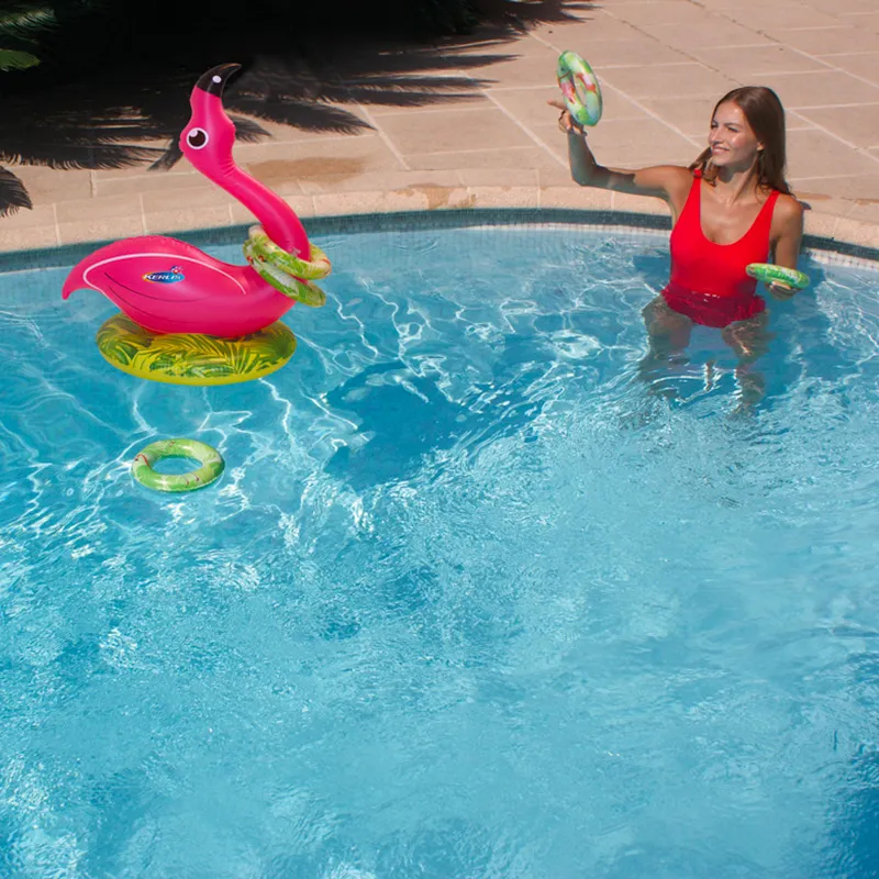 jeu de lancer d’anneaux en piscine – Flamant rose – Image 2