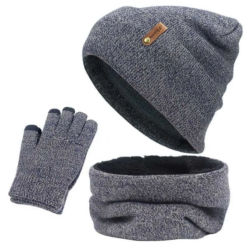 Bonnet écharpe gants en coton – Image 4