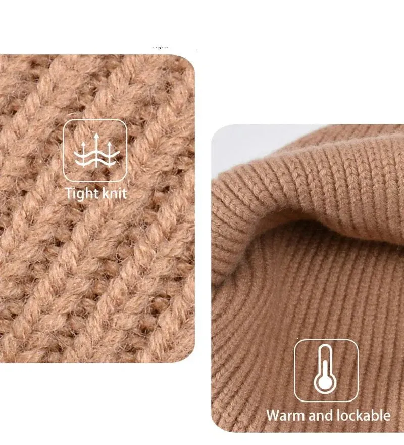 Ensemble bonnet écharpe et gants en acrylique – Image 7