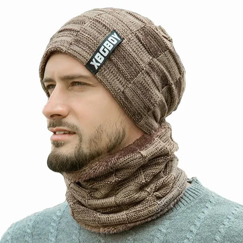 Bonnet et cache-cou pour homme