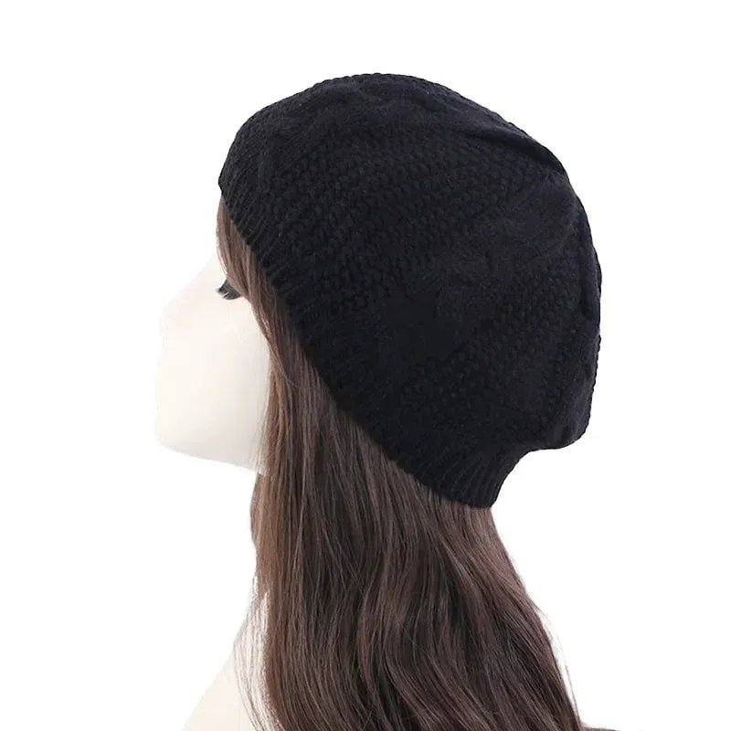 Bonnet d’hiver pour femme en tricot doux et tendance – Image 6