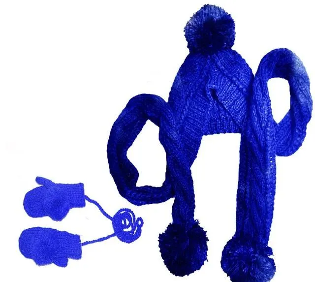 Chapeau avec écharpe et gants – Image 7