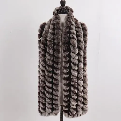 Écharpe Femmes Hiver Chaud Naturel De Fourrure – Image 2