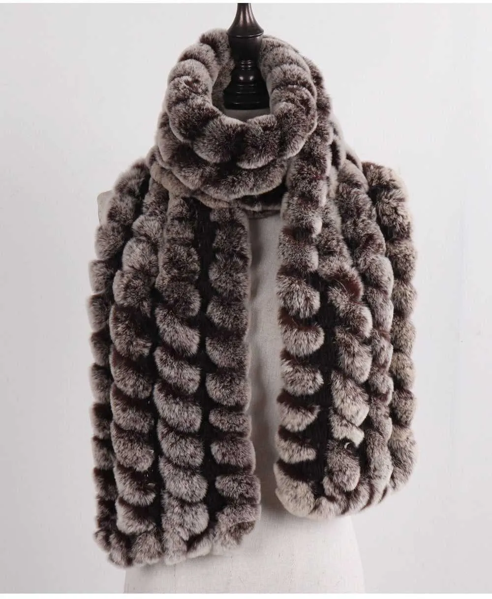 Écharpe Femmes Hiver Chaud Naturel De Fourrure – Image 6
