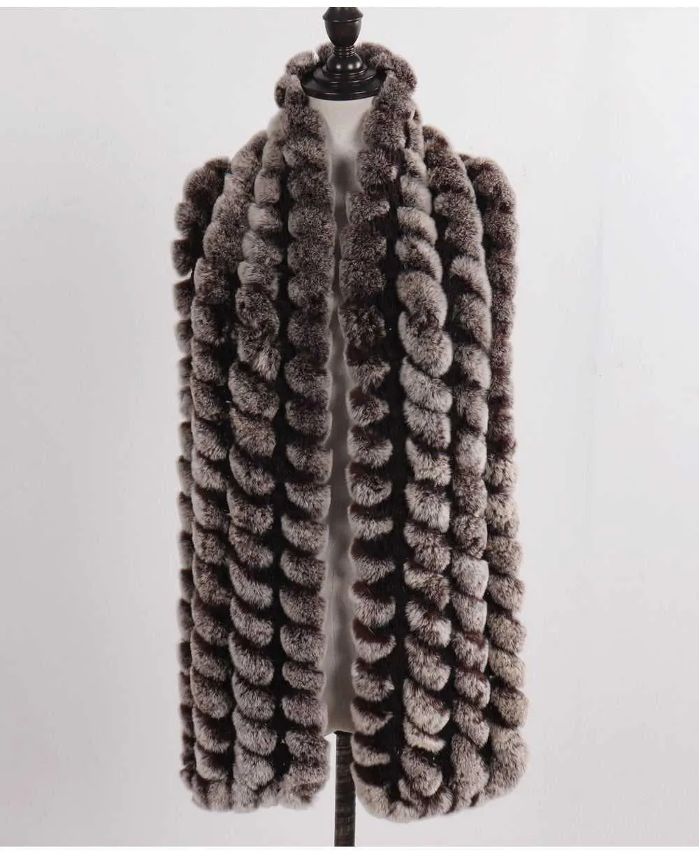 Écharpe Femmes Hiver Chaud Naturel De Fourrure – Image 4