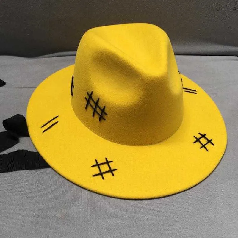 Chapeau en laine jaune – Image 2