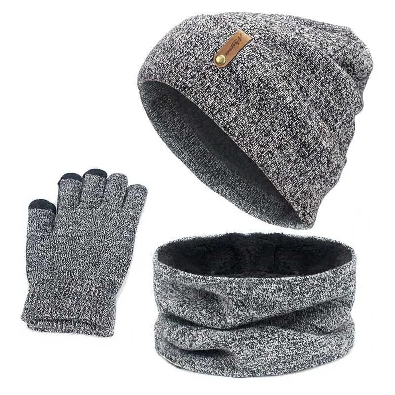 Bonnet écharpe gants en coton – Image 5