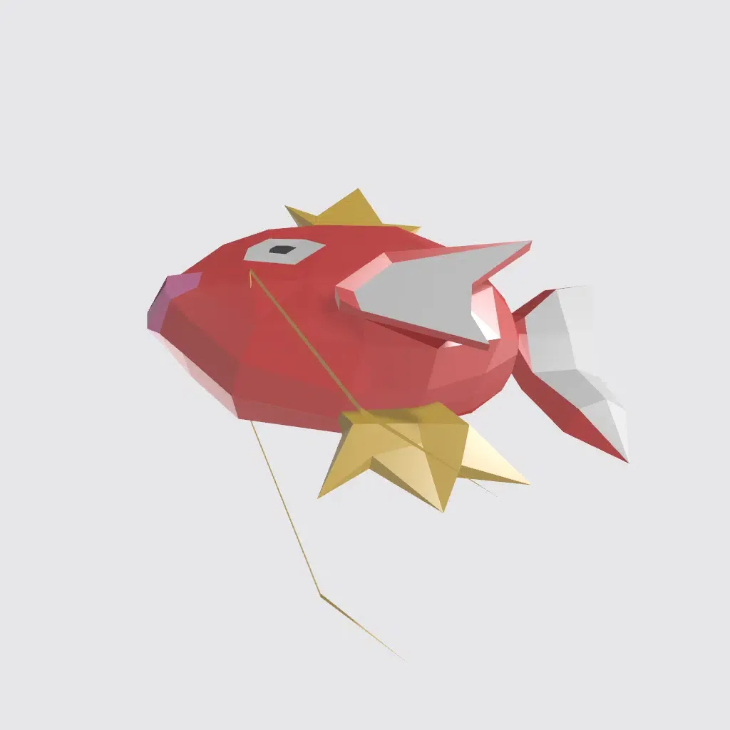 Magicarpe de Pokémon en papercraft 3D – Image 4