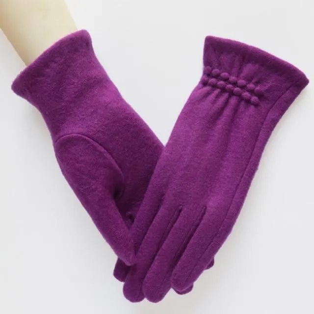 Gants de laine doux élégant chaud écran tactile – Image 5