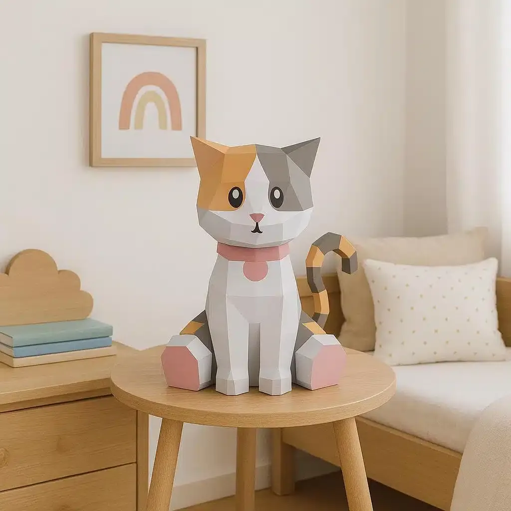 Chaton en papercraft 3D