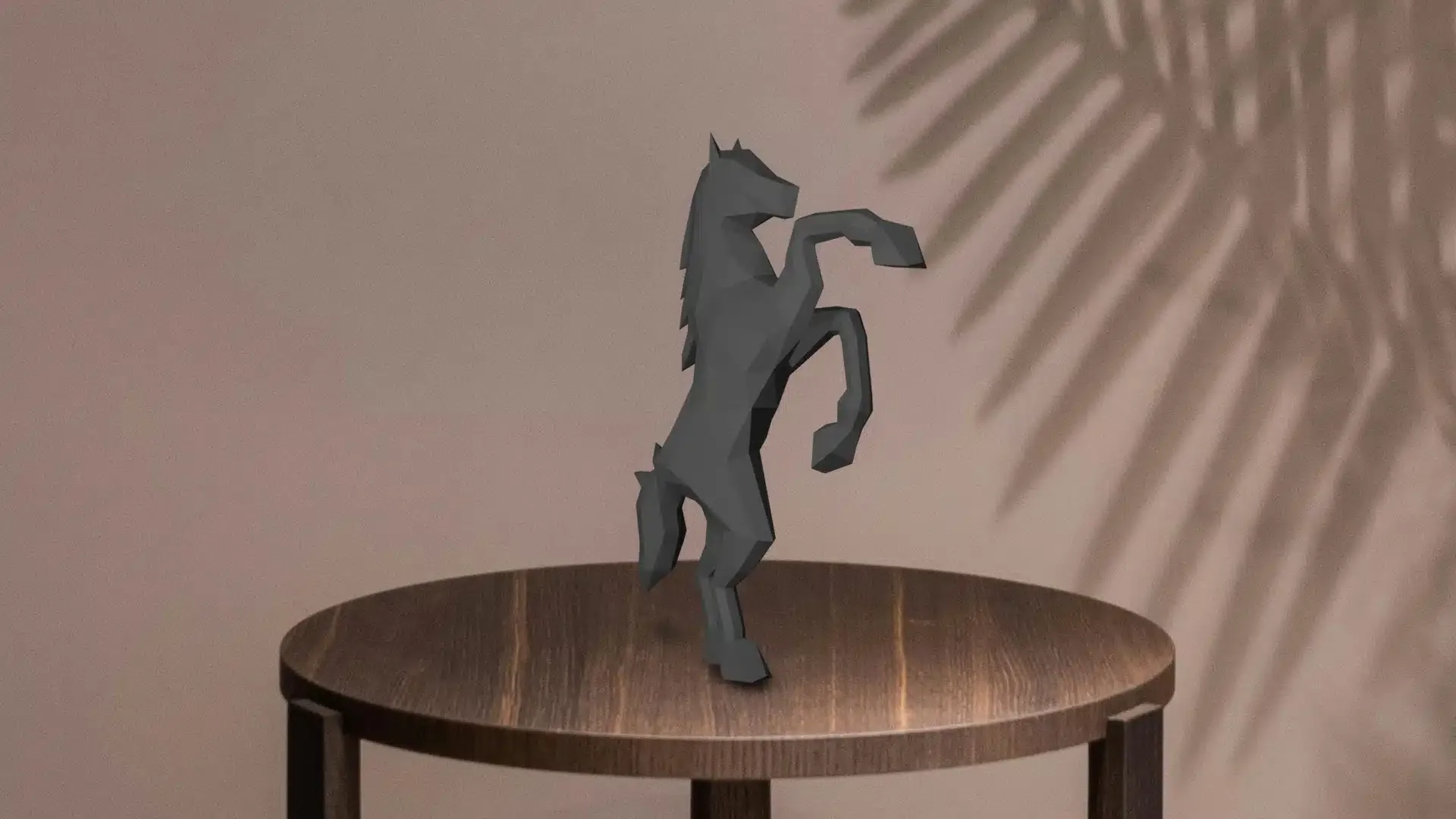 Cheval noir en papercraft 3D – Image 2