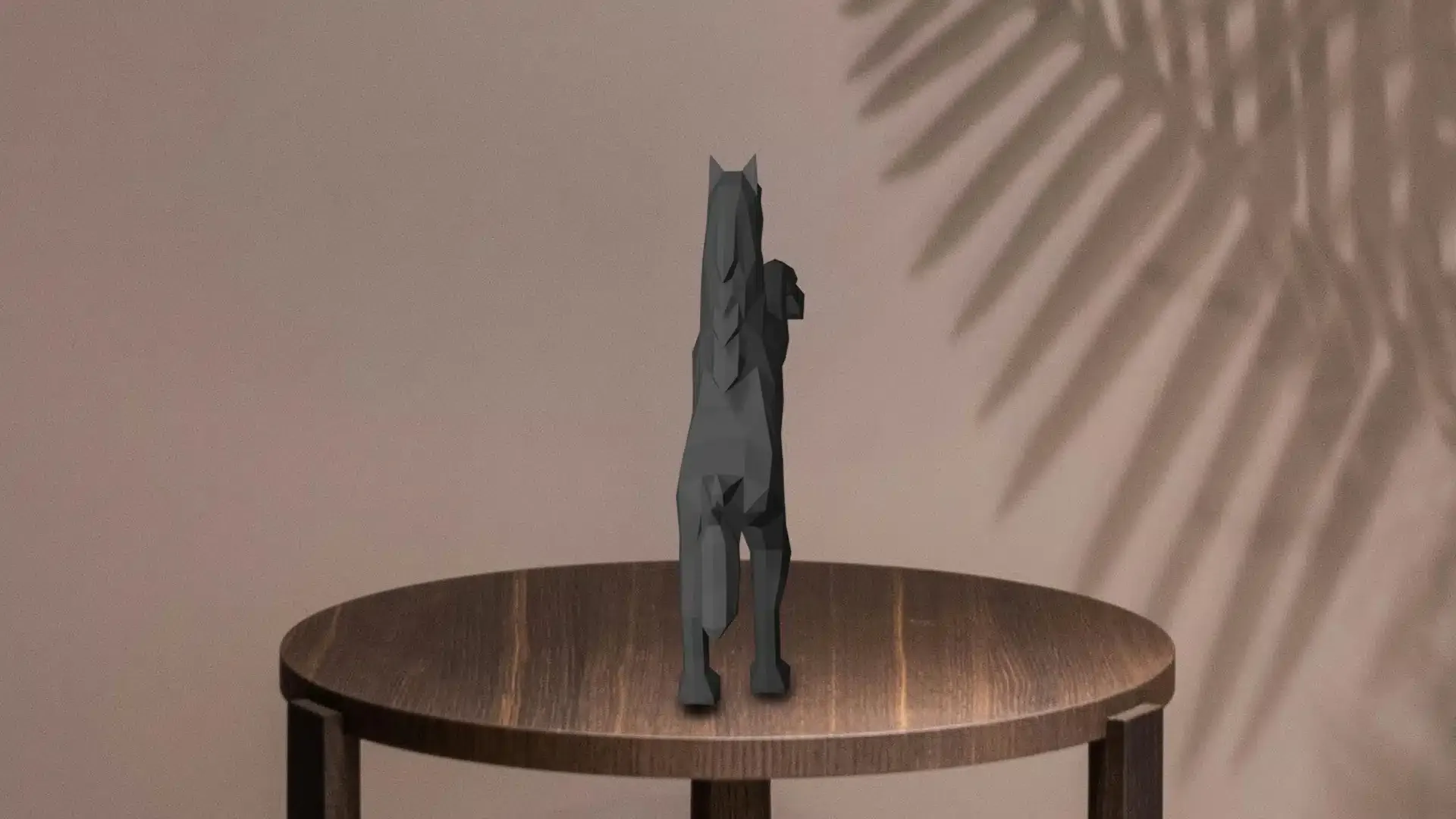 Cheval noir en papercraft 3D – Image 3