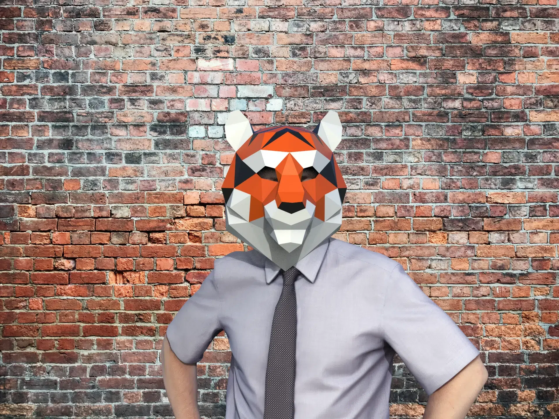 Masque de tigre en papercraft 3D – Image 6